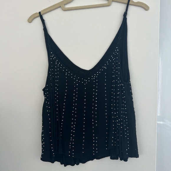 XS Free People Embellished Beaded Swing Cami Tank Top - Picture 3 of 5